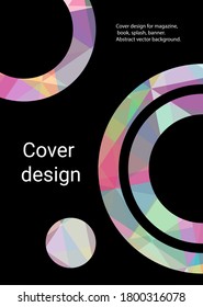 Cover design. Design template for magazine, book, splash, banner. Abstract vector background.