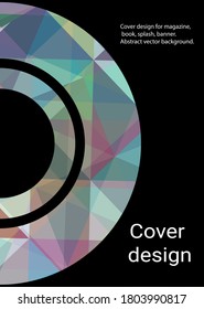 Cover design. Design template for magazine, book, splash, banner. Abstract vector background.