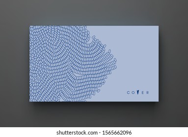 Plantilla de diseño de portada. Muchos pequeños ovalos. Resumen de fondo.3d ilustración vectorial.