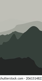 Cover design template. Mountain landscape. Mountainous terrain. Vector illustration. Abstract background.