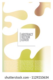 Cover design template. Notebook creative layout. Background for corporate annual report, poster, magazine first page. Minimal leaflet, business flyer. Promotion concept card. A4 flat geometric cover