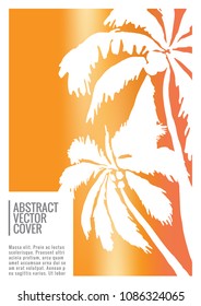 Cover design template. Notebook exotic layout. Background for corporate annual report, poster, magazine first page. Minimal leaflet, business flyer. Promotion concept card. A4 flat abstract cover