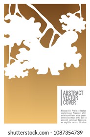 Cover design template. Notebook exotic layout. Backdrop for corporate annual report, poster, magazine first page. Minimal leaflet, business flyer. Promotion concept card. A4 flat geometric cover