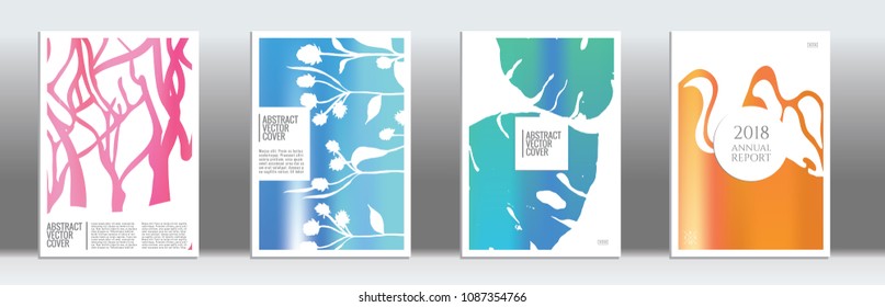 Cover design template. Notebook exotic layout. Background for corporate annual report, poster, magazine first page. Minimal leaflet, business flyer. Promotion concept card. A4 flat abstract art
