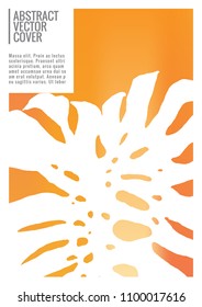 Cover design template. Notebook exotic layout. Backdrop for corporate annual report, poster, magazine first page. Minimal leaflet, business flyer. Promotion concept card. A4 flat abstract art