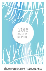 Cover design template. Notebook exotic layout. Backdrop for corporate annual report, poster, magazine first page. Minimal leaflet, business flyer. Promotion concept card. A4 flat abstract art