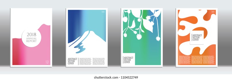 Cover design template. Notebook exotic layout. Background for corporate annual report, poster, magazine first page. Minimal leaflet, business flyer. Promotion concept card. A4 flat abstract art