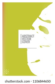 Cover design template. Notebook exotic layout. Background for corporate annual report, poster, magazine first page. Minimal leaflet, business flyer. Promotion concept card. A4 flat abstract art
