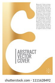 Cover design template. Notebook exotic layout. Background for corporate annual report, poster, magazine first page. Minimal leaflet, business flyer. Promotion concept card. A4 flat abstract cover