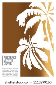 Cover design template. Notebook exotic layout. Backdrop for corporate annual report, poster, magazine first page. Minimal leaflet, business flyer. Promotion concept card. A4 flat geometric cover
