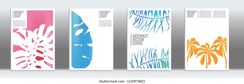 Cover design template. Notebook exotic layout. Backdrop for corporate annual report, poster, magazine first page. Minimal leaflet, business flyer. Promotion concept card. A4 flat abstract art