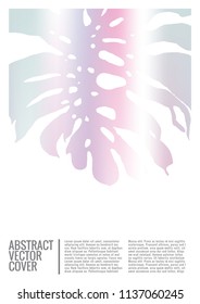 Cover design template. Notebook exotic layout. Background for corporate annual report, poster, magazine first page. Minimal leaflet, business flyer. Promotion concept card. A4 flat abstract cover