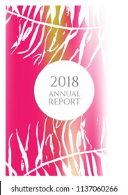 Cover design template. Notebook exotic layout. Background for corporate annual report, poster, magazine first page. Minimal leaflet, business flyer. Promotion concept card. A4 flat abstract cover