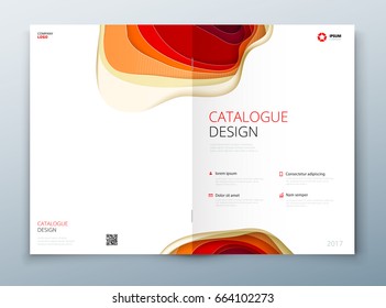 Cover design template. Paper carve abstract cover for brochure flyer magazine report or catalog design business cover layout