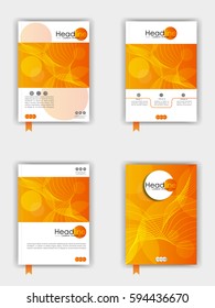 Cover design template set in A4. Good for web, books, banner, conference, magazine, flyer. Vector illustration.