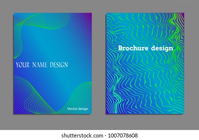 Cover design template set with abstract lines modern different color gradient style on background for decoration presentation, brochure, catalog, poster, book, magazine etc. Vector Illustration.