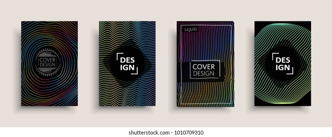 Cover design template, set with abstract fluid colors. Business modern A4 page layout. Colorful vector covers for branding, book, poster, banner, catalog,report,document or any pages.Blank text space.