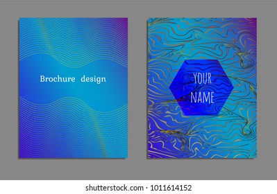 Cover design template set with abstract lines modern different color gradient style on background for decoration presentation, brochure, catalog, poster, book, magazine etc. Vector Illustration.