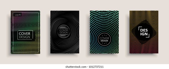 Cover design template, set with abstract fluid colors. Business modern A4 page layout. Colorful vector covers for branding, book, poster, banner, catalog,report,document or any pages.Blank text space.
