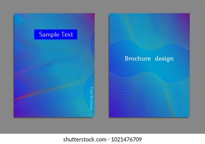 Cover design template set with abstract lines modern different color gradient style on background for decoration presentation, brochure, catalog, poster, book, magazine etc. Vector Illustration.