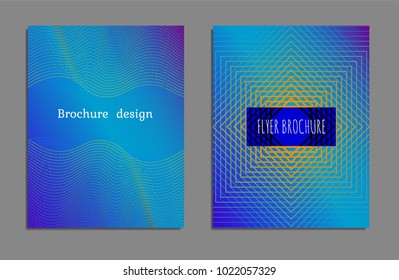 Cover design template set with abstract lines modern different color gradient style on background for decoration presentation, brochure, catalog, poster, book, magazine etc. Vector Illustration.