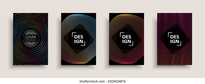 Cover design template, set with abstract fluid colors. Business modern A4 page layout. Colorful vector covers for branding, book, poster, banner, catalog,report,document or any pages.Blank text space.