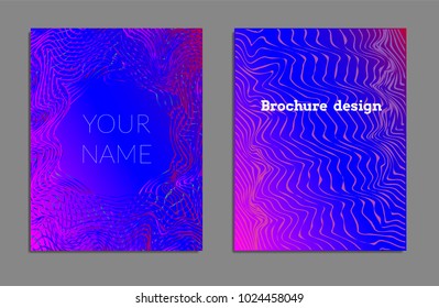 Cover design template set with abstract lines modern different color gradient style on background for decoration presentation, brochure, catalog, poster, book, magazine etc. Vector Illustration.
