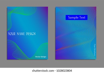 Cover design template set with abstract lines modern different color gradient style on background for decoration presentation, brochure, catalog, poster, book, magazine etc. Vector Illustration.