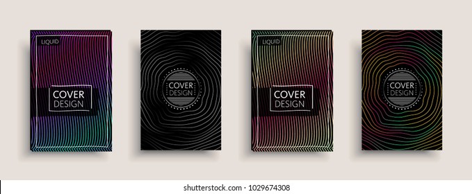 Cover design template, set with abstract fluid colors. Business modern A4 page layout. Colorful vector covers for branding, book, poster, banner, catalog,report,document or any pages.Blank text space.
