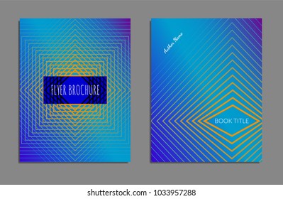 Cover design template set with abstract lines modern different color gradient style on background for decoration presentation, brochure, catalog, poster, book, magazine etc. Vector Illustration.