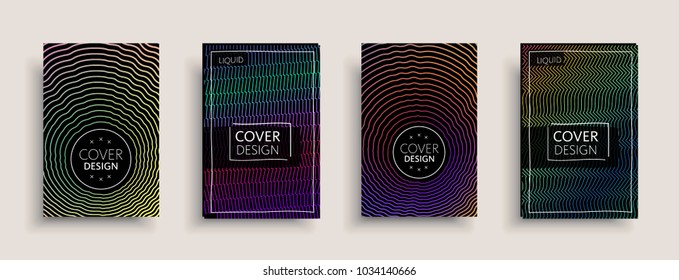 Cover design template, set with abstract fluid colors. Business modern A4 page layout. Colorful vector covers for branding, book, poster, banner, catalog,report,document or any pages.Blank text space