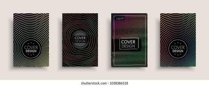 Cover design template, set with abstract fluid colors. Business modern A4 page layout. Colorful vector covers for branding, book, poster, banner, catalog,report,document or any pages.Blank text space
