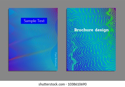 Cover design template set with abstract lines modern different color gradient style on background for decoration presentation, brochure, catalog, poster, book, magazine etc. Vector Illustration.