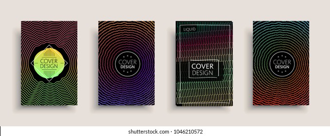 Cover design template, set with abstract fluid colors. Business modern A4 page layout. Colorful vector covers for branding, book, poster, banner, catalog,report,document or any pages.Blank text space