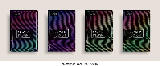 Cover design template, set with abstract fluid colors. Business modern A4 page layout. Colorful vector covers for branding, book, poster, banner, catalog,report,document or any pages.Blank text space