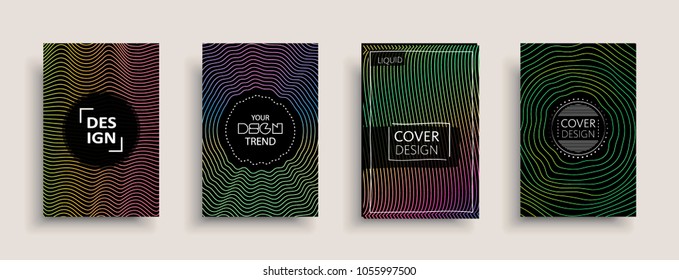 Cover design template, set with abstract fluid colors. Business modern A4 page layout. Colorful vector covers for branding, book, poster, banner, catalog,report,document or any pages.Blank text space