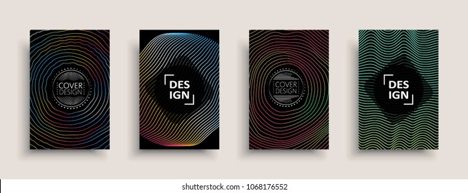 Cover design template, set with abstract fluid colors. Business modern A4 page layout. Colorful vector covers for branding, book, poster, banner, catalog,report,document or any pages.Blank text space