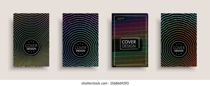 Cover design template, set with abstract fluid colors. Business modern A4 page layout. Colorful vector covers for branding, book, poster, banner, catalog,report,document or any pages.Blank text space