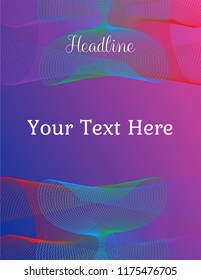 Cover design template set with abstract lines modern different color gradient style on background for decoration presentation, brochure, catalog, poster, book, magazine etc. Vector Illustration.