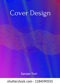 Cover design template set with abstract lines modern different color gradient style on background for decoration presentation, brochure, catalog, poster, book, magazine etc. Vector Illustration.