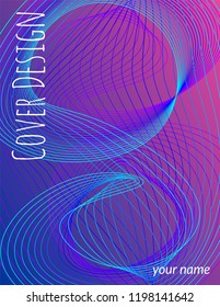 Cover design template set with abstract lines modern different color gradient style on background for decoration presentation, brochure, catalog, poster, book, magazine etc. Vector Illustration.