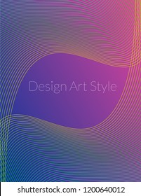 Cover design template set with abstract lines modern different color gradient style on background for decoration presentation, brochure, catalog, poster, book, magazine etc. Vector Illustration.