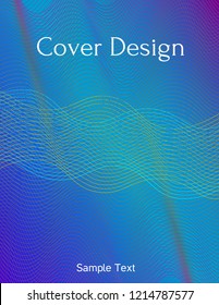 Cover design template set with abstract lines modern different color gradient style on background for decoration presentation, brochure, catalog, poster, book, magazine etc. Vector Illustration.
