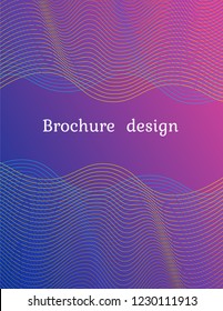 Cover design template set with abstract lines modern different color gradient style on background for decoration presentation, brochure, catalog, poster, book, magazine etc. Vector Illustration.