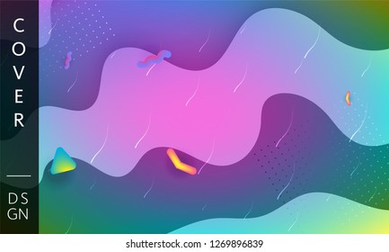 Cover design template, set with abstract fluid colors. Business modern A4 page layout.   Cover design template. Vector business cover template. Branding, posters, banners, catalog .