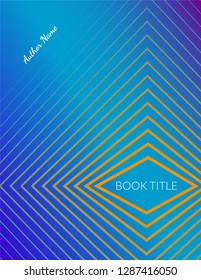 Cover design template set with abstract lines modern different color gradient style on background for decoration presentation, brochure, catalog, poster, book, magazine etc. Vector Illustration.