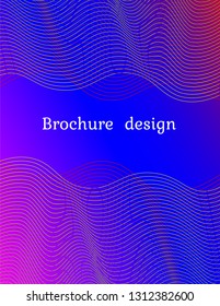 Cover design template set with abstract lines modern different color gradient style on background for decoration presentation, brochure, catalog, poster, book, magazine etc. Vector Illustration.