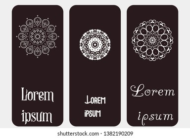 Cover design template set with abstract background for decoration placards, banners