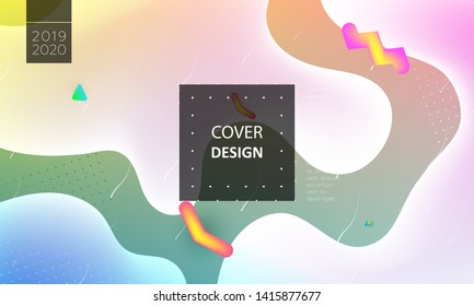 Cover design template, set with abstract fluid colors. Colorful presentation backdrop. With copy text space. Cover template with abstract fluid colors. Bright vector cover illustration design.