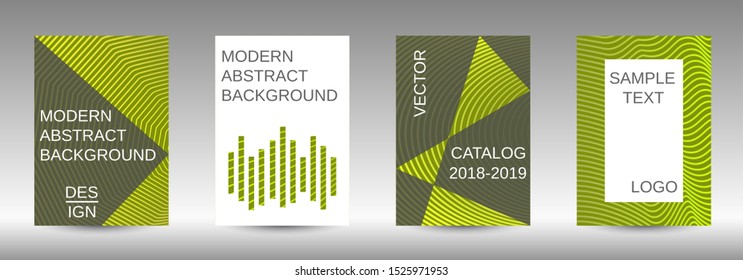 Cover design template set. Abstract cover. Positive design template. Creative backgrounds with abstract gradient linear waves to create a fashionable  banner, poster.